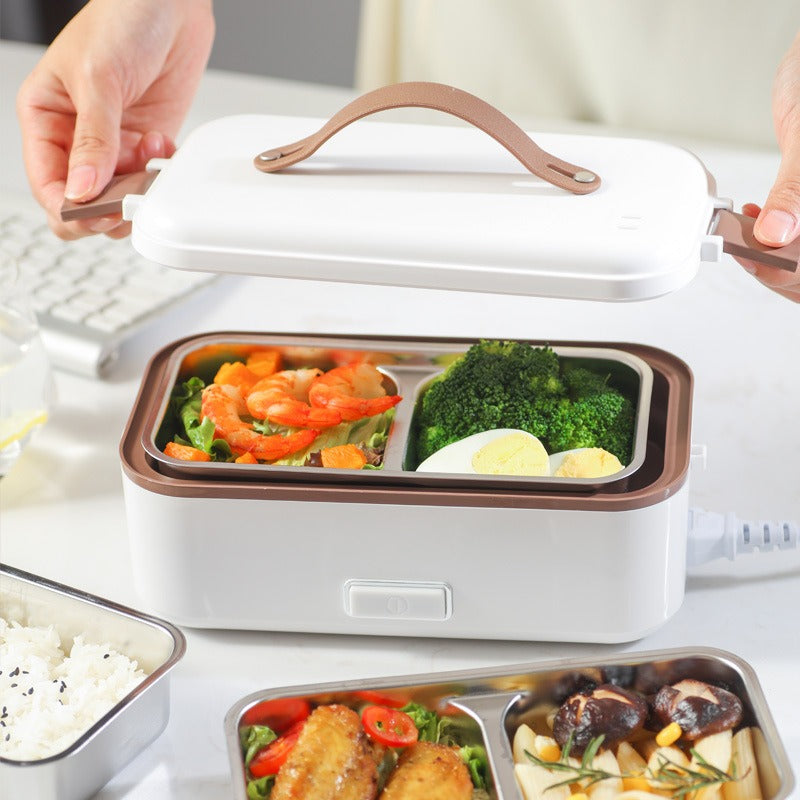 Electric lunch box stainless steel liner portable plug-in small insulation lunch box