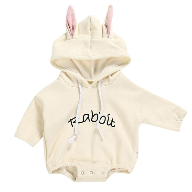 Rabbit Letter Sweatshirt Bodysuit