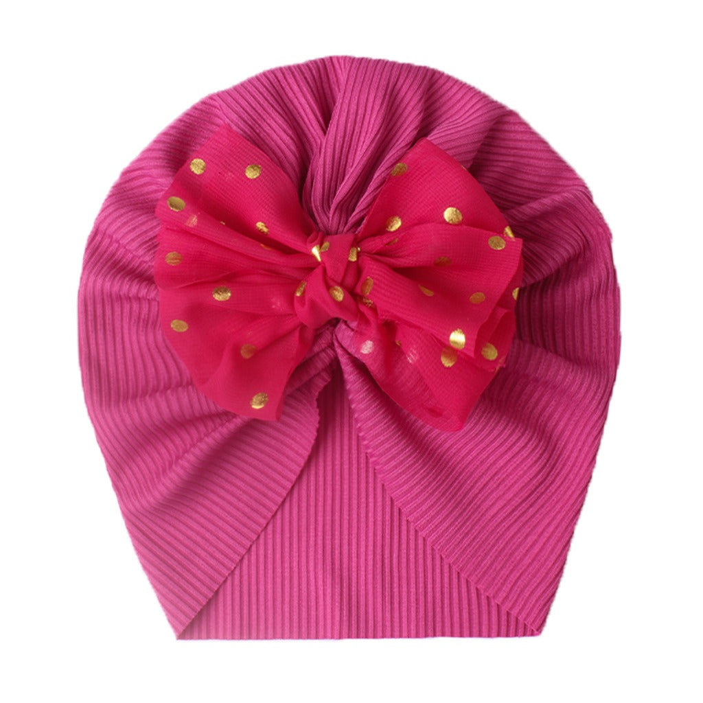 Baby Headwear Children's Bow Tie Pullover Cap