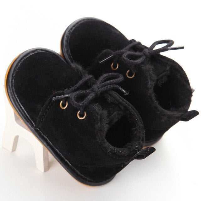 Infant Booties Black/ White /Pink