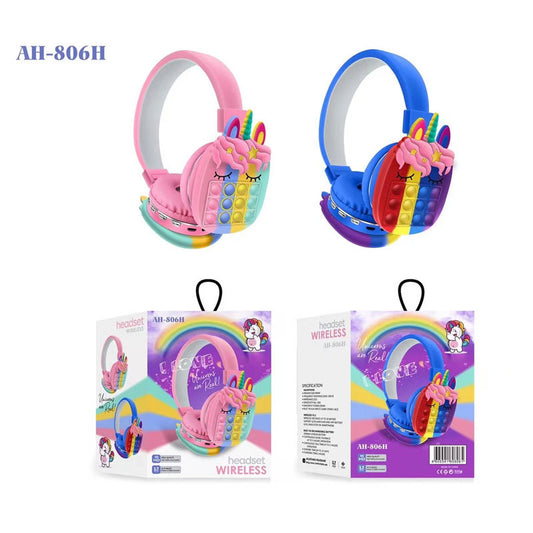 AH-806H New Children's Headphones Net Red Head-Mounted Private Model Simple Cute Stereo Long Battery Life TF