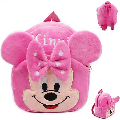 Cartoon Shoulder Bag Pink Plush Backpack / Schoolbag