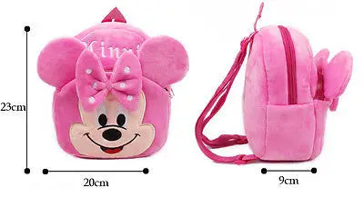 Cartoon Shoulder Bag Pink Plush Backpack / Schoolbag