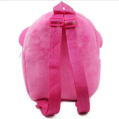 Cartoon Shoulder Bag Pink Plush Backpack / Schoolbag