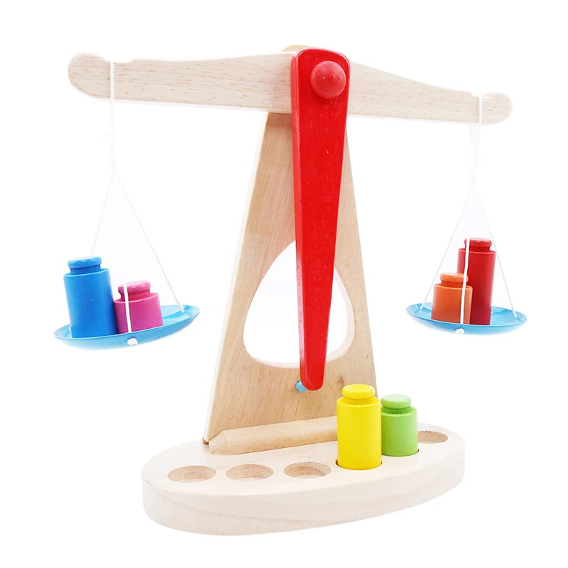New Balance Scale With 6 Weights Toys Infant Baby Montessori Preschool Educational Toy