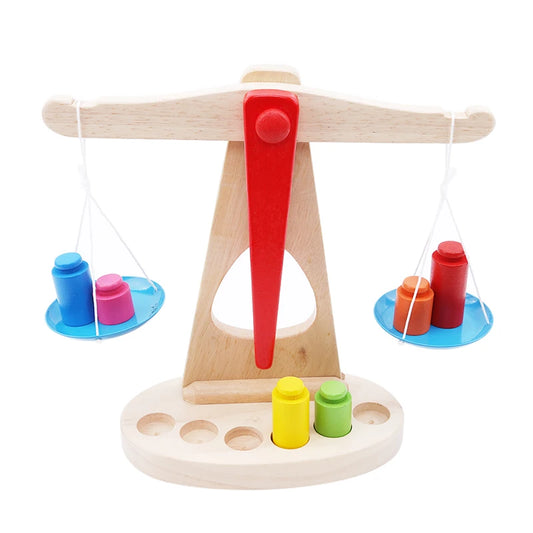 New Balance Scale With 6 Weights Toys Infant Baby Montessori Preschool Educational Toy