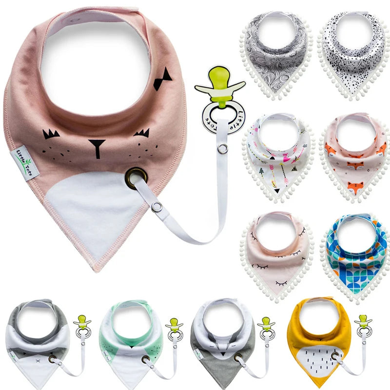 Saliva Towel/ Baby Bibs & Anti Pacifier-drop Rope