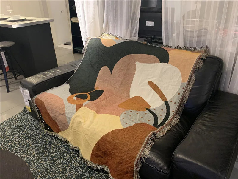 Throw Blanket Backrest Towel Background Wall Tapestry Sofa Covers Dust Cover Air Conditioning Bed Blankets